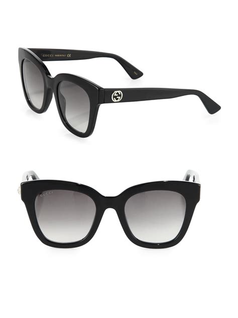 gucci square cat-eye sunglasses black|Gucci cat eye sunglasses beige.